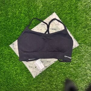 Dfyne dynamic backless sports bra midnight black large